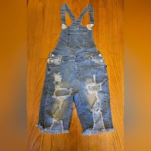 Did It Again Denim Bermuda Shortalls